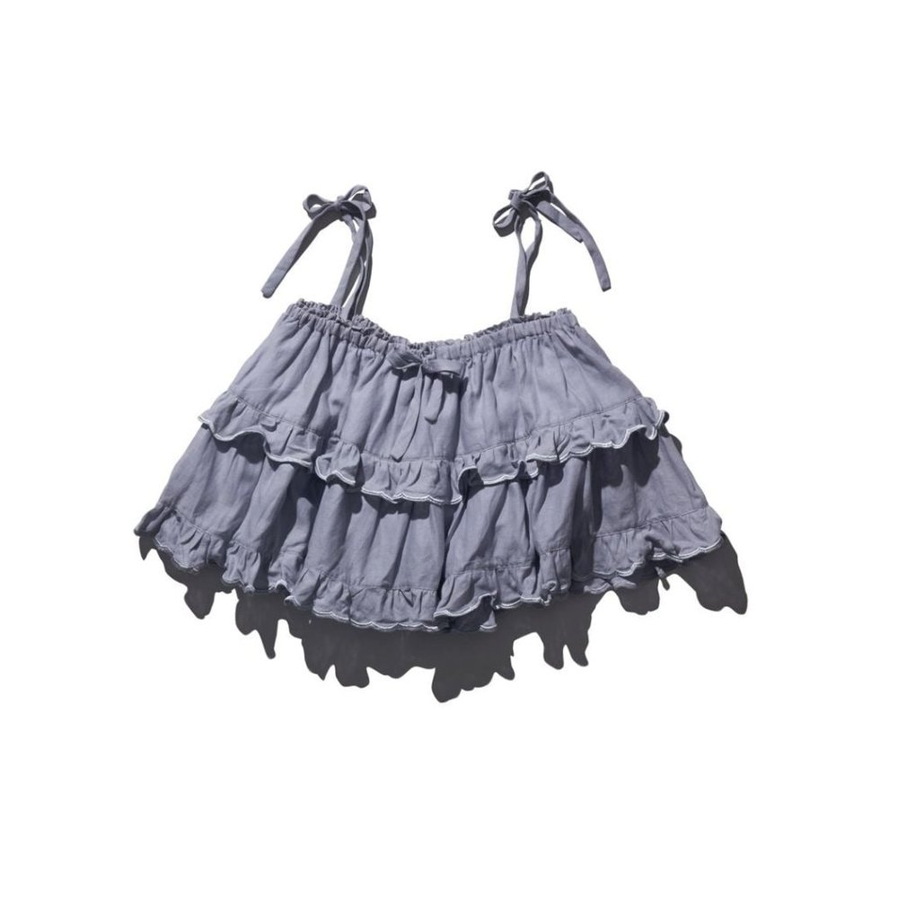 NWT Innika Choo Stella Hotte skirt in gray linen